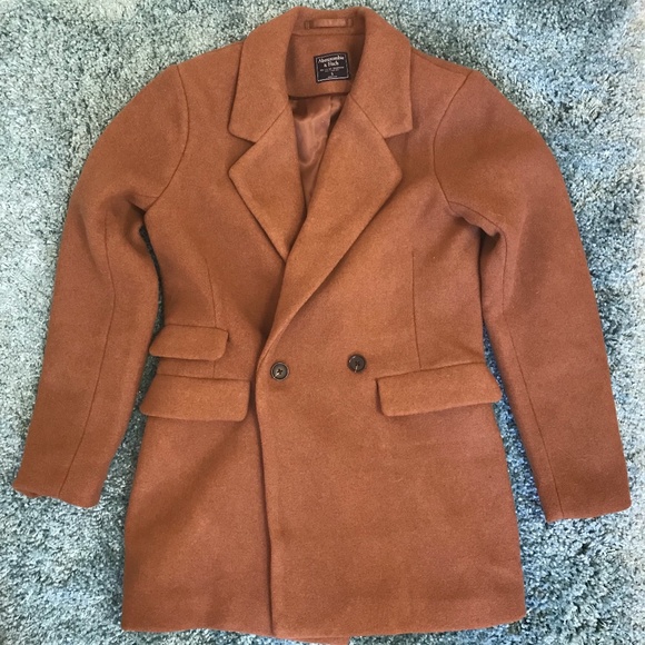 Abercrombie & Fitch Jackets & Blazers - Camel Brown A&F Wool Jacket